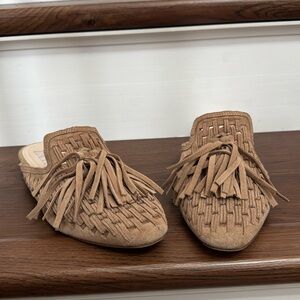 Zara suede loafer clogs